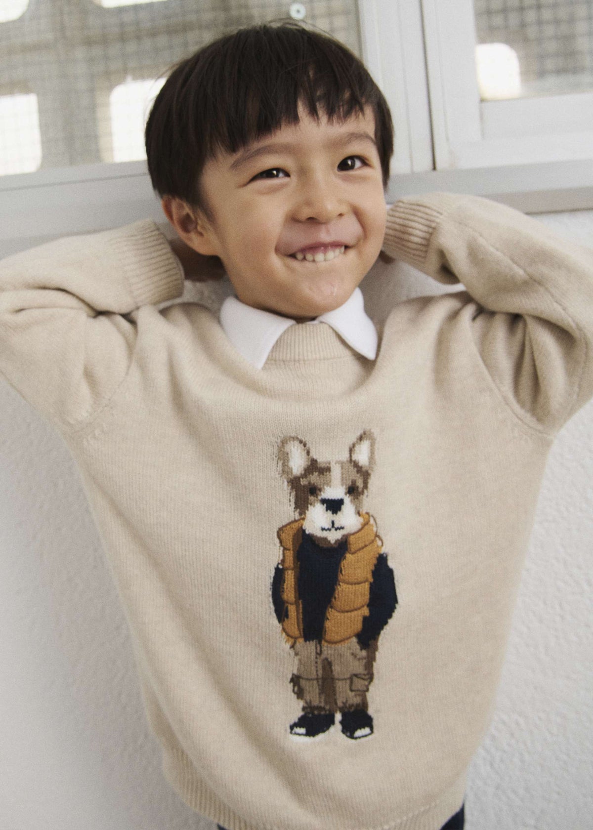 Boys' intarsia jumper
