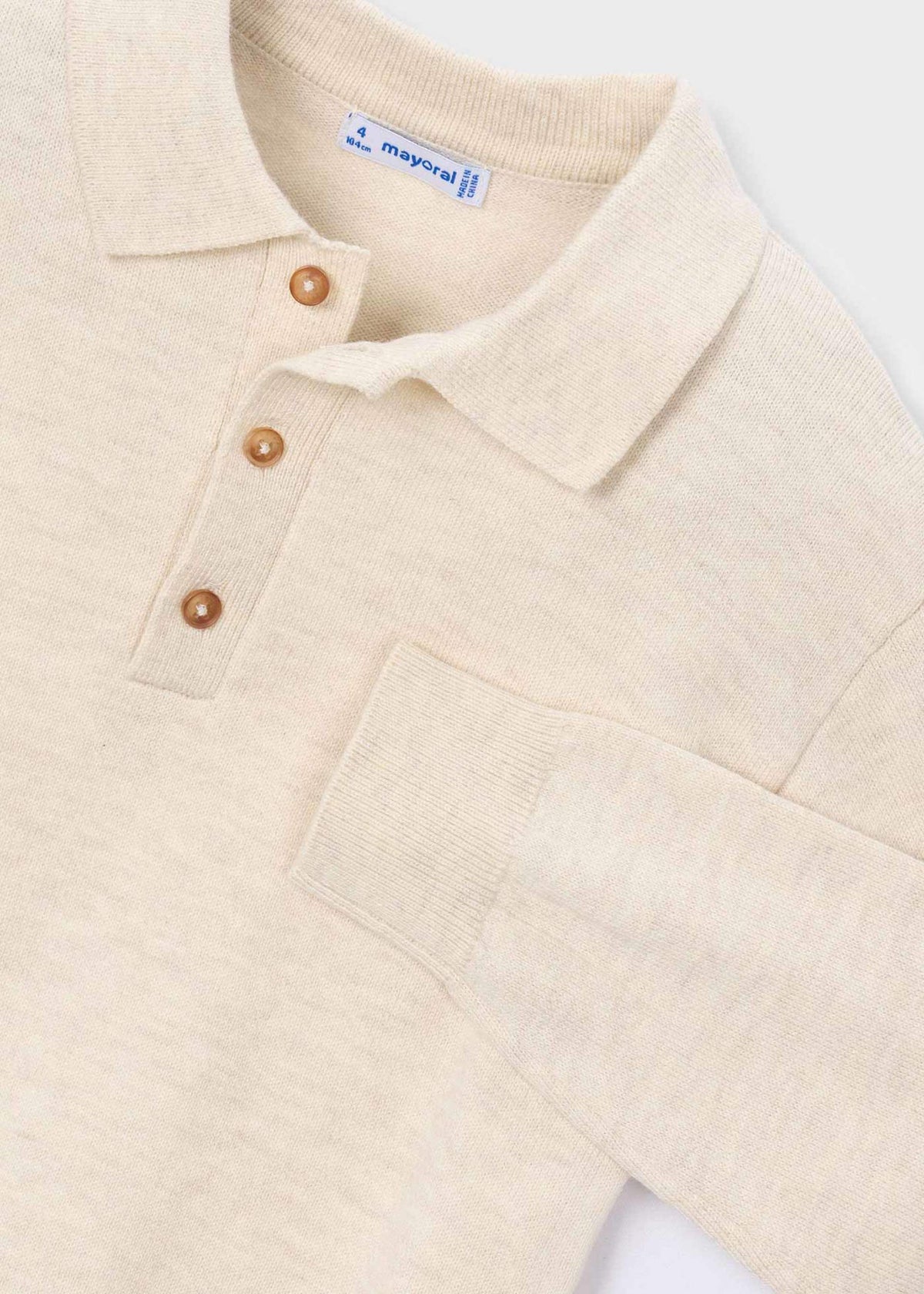Boys' knitted polo shirt