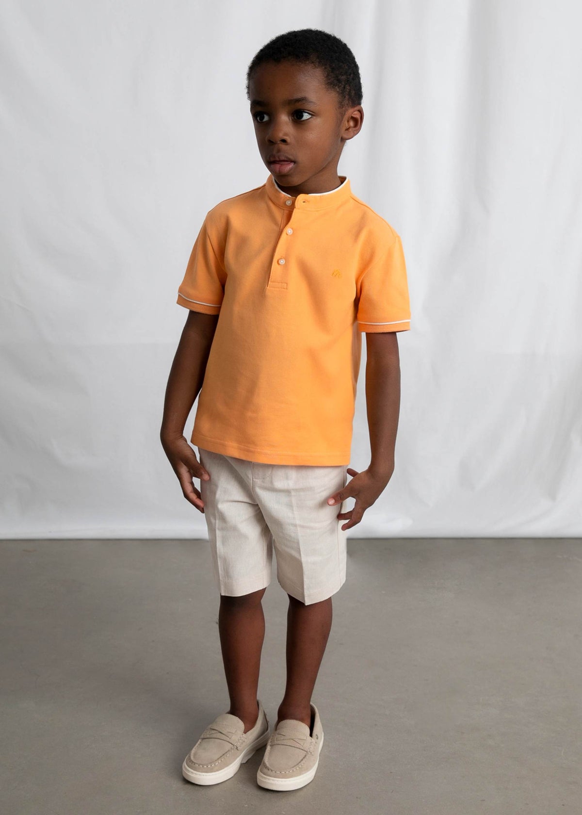 Poloshirt mit Stehkragen für Jungen