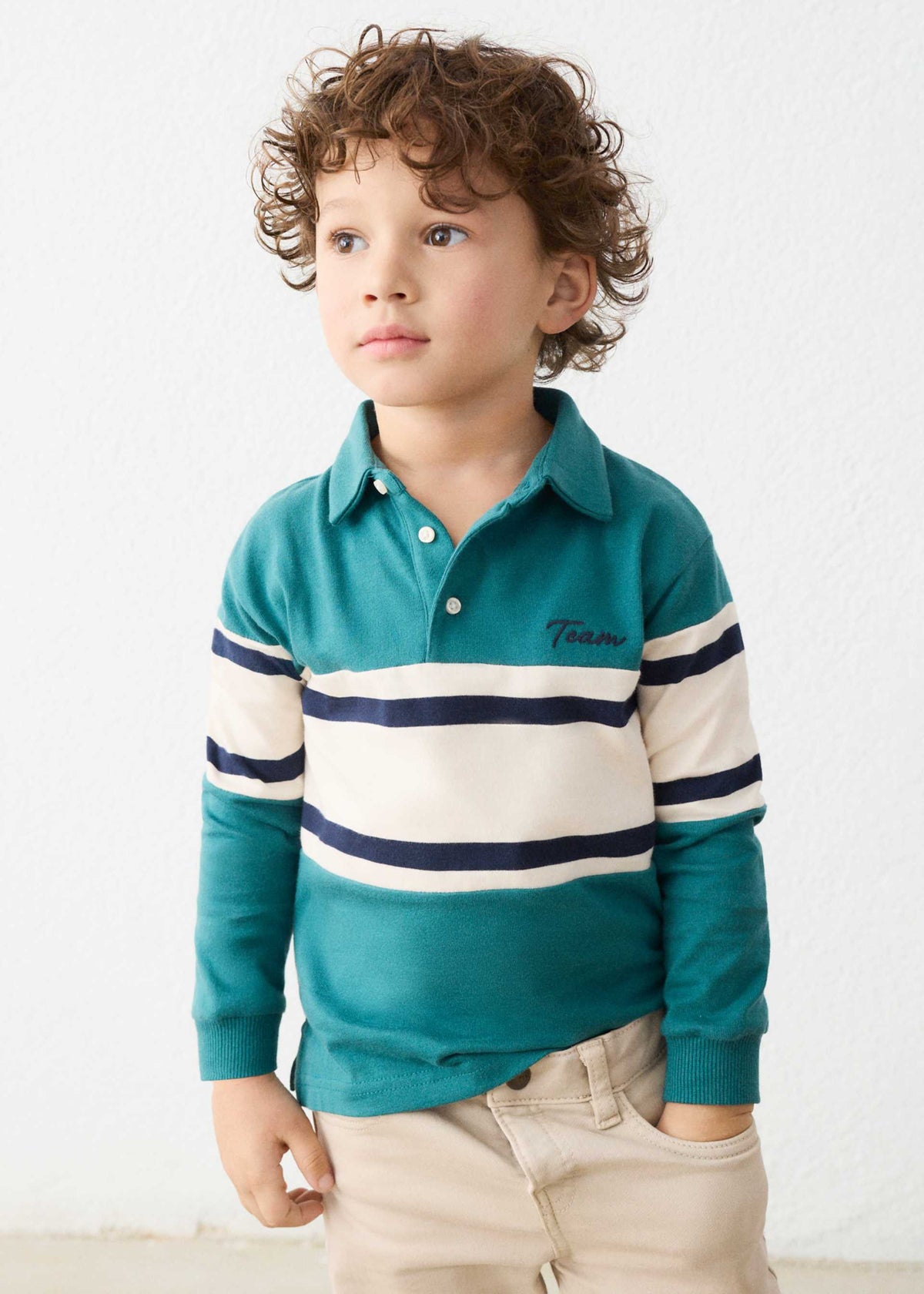 Boys' mixed-colour polo shirt