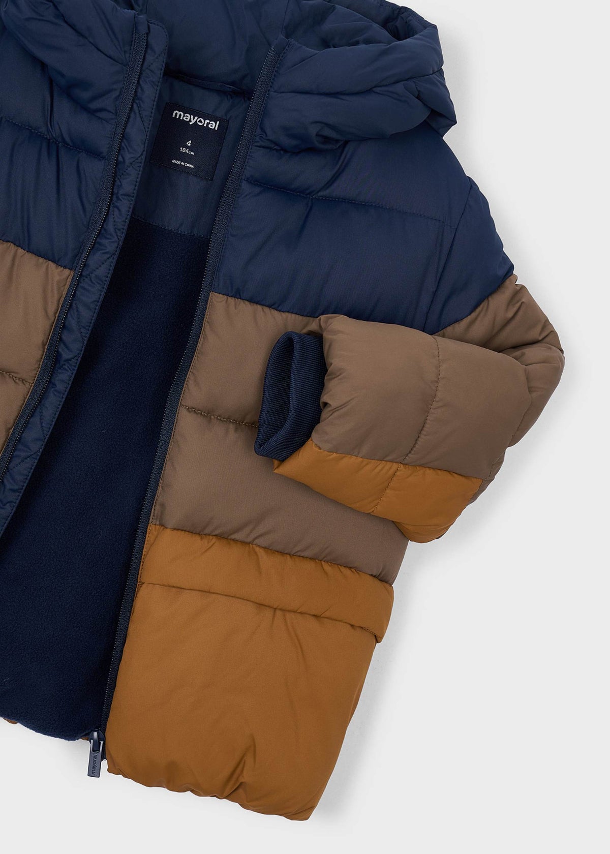 Boys' mixed-fabric jacket