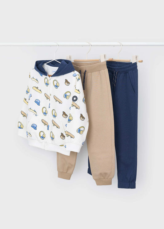 Boys' printed two-piece tracksuit