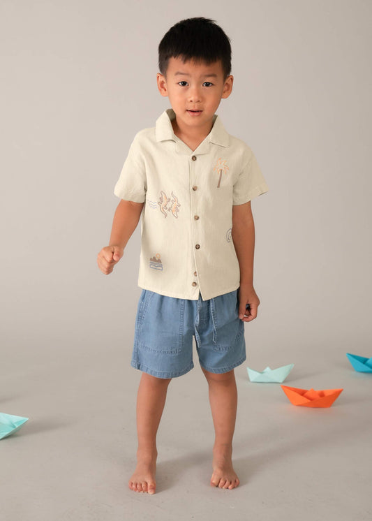 Boy's shirt with embroidered details