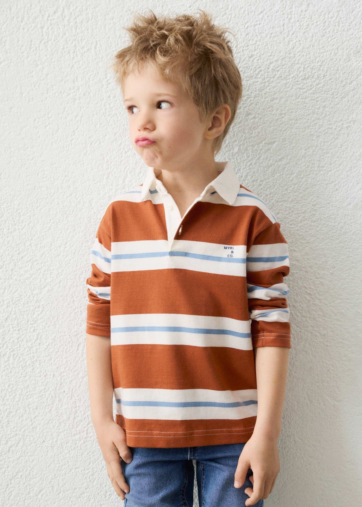 Gestreiftes Polohemd für Jungen