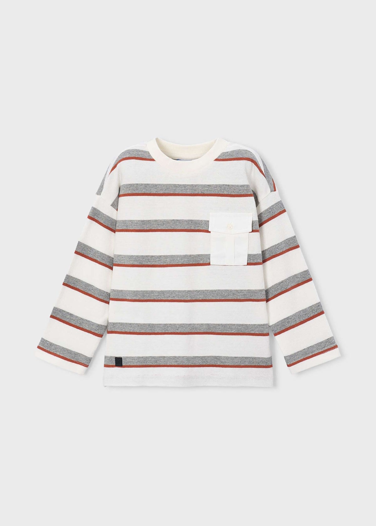 Gestreiftes T-Shirt für Jungen mit Brusttasche