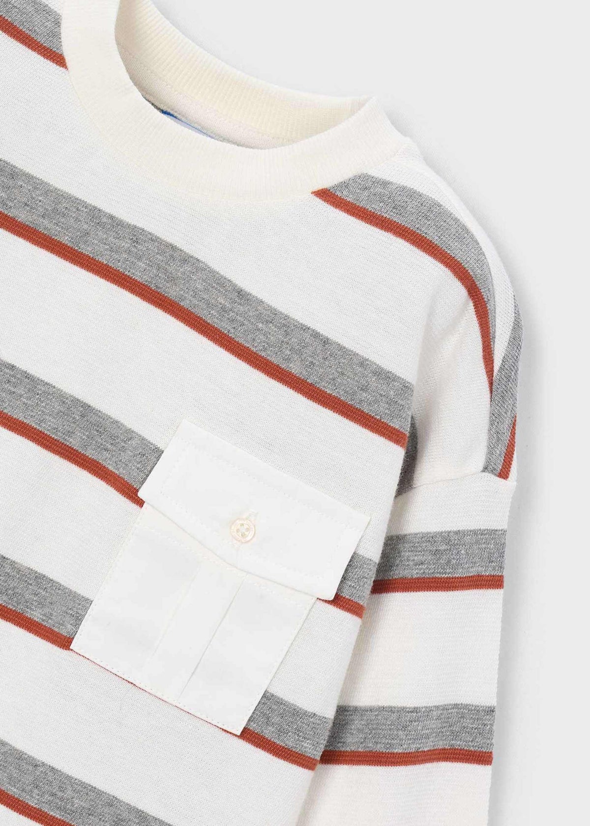 Gestreiftes T-Shirt für Jungen mit Brusttasche