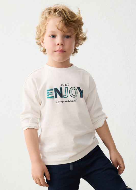 Jungen-T-Shirt mit Text