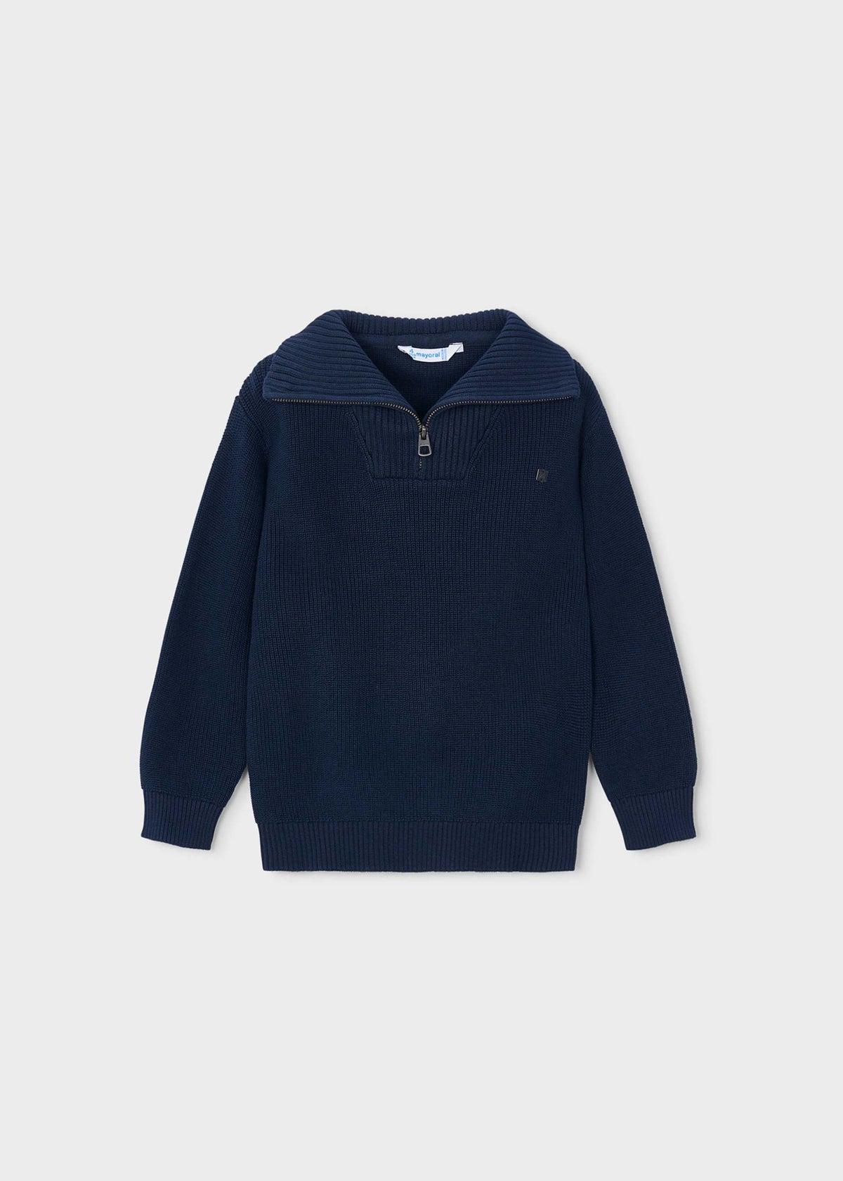 Jungen-Pullover mit Reißverschluss am Kragen