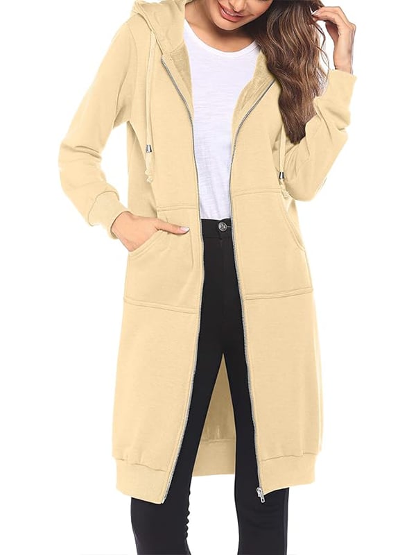 🔥Best-1 Sale Langlieger🔥Damen Herbst/Winter 2025 Lässige Fleece-Kapuzenpullover mit Reißverschluss