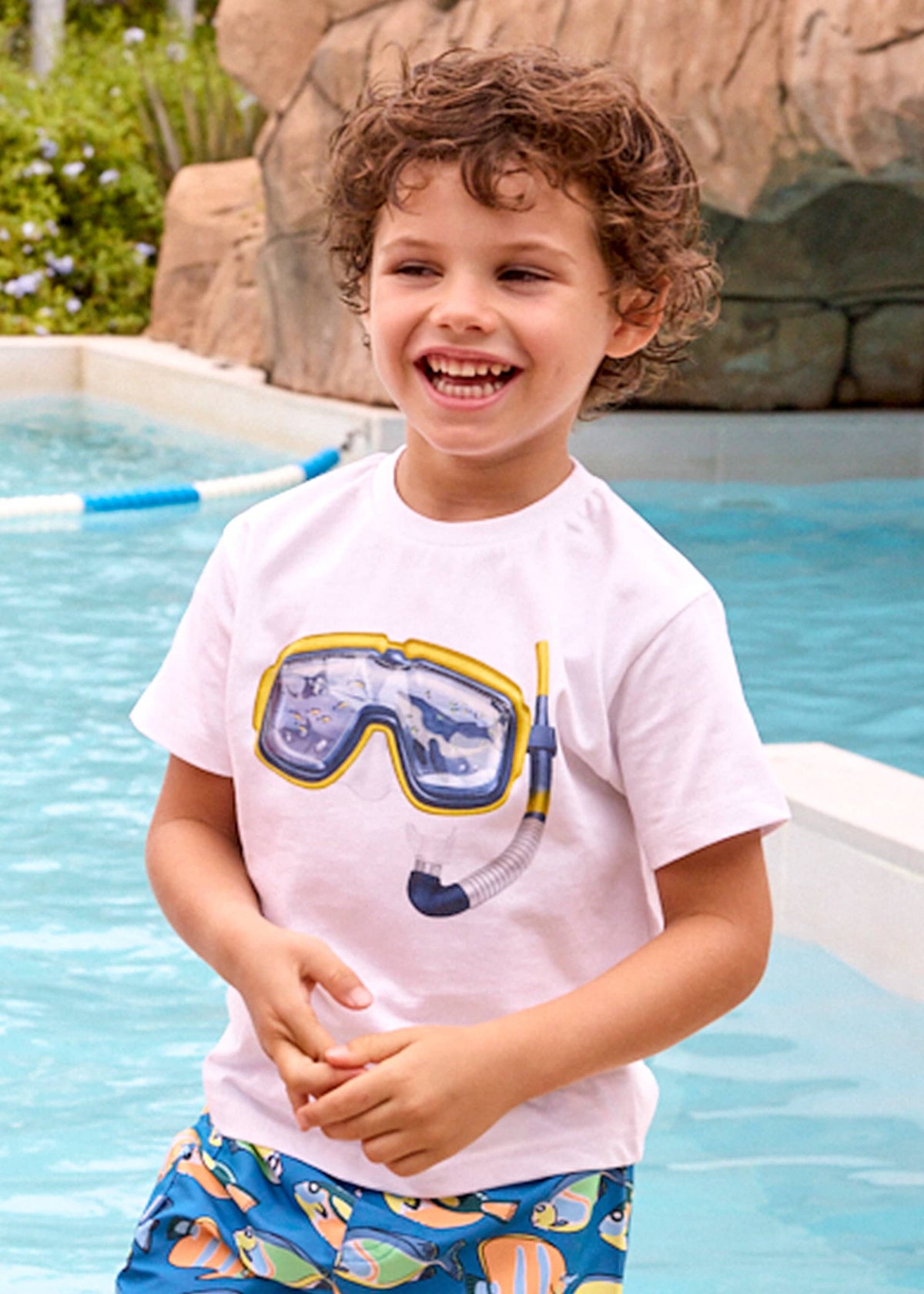 T-Shirt mit Taucherbrille für Kinder