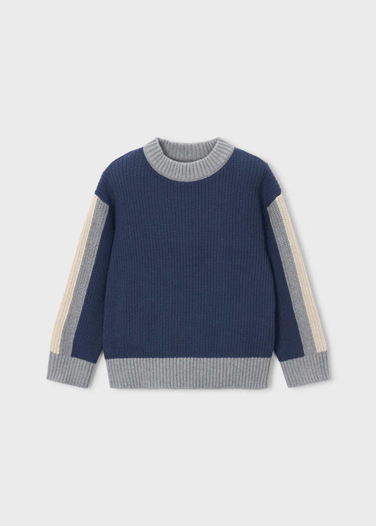 Contrast-coloured jumper for boys