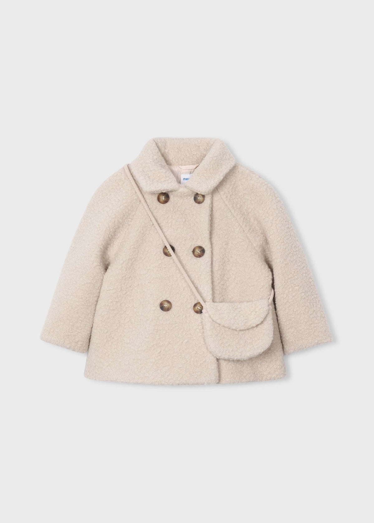 Corduroy coat with handbag for girls