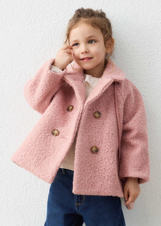 Corduroy coat with handbag for girls