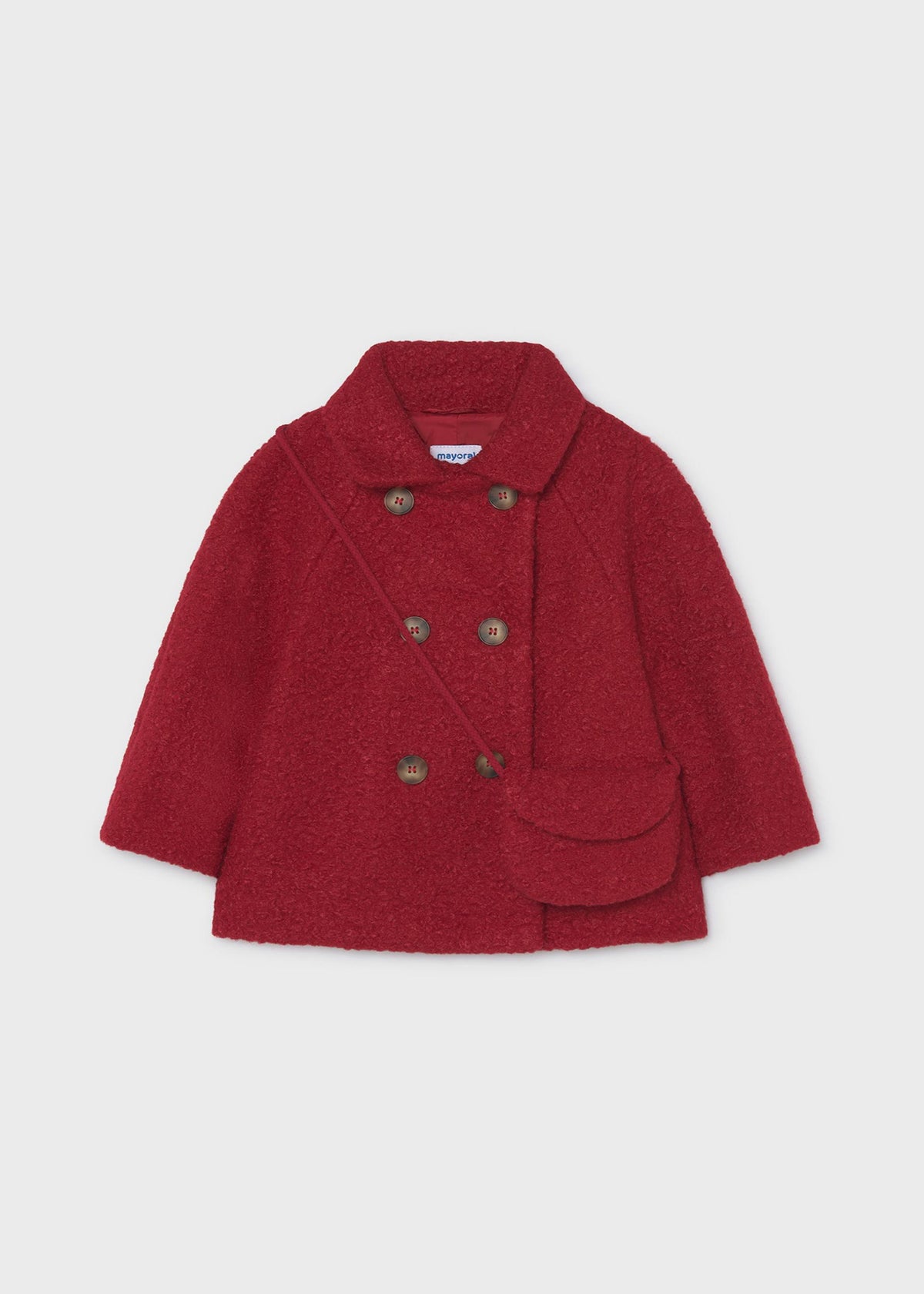Corduroy coat with handbag for girls