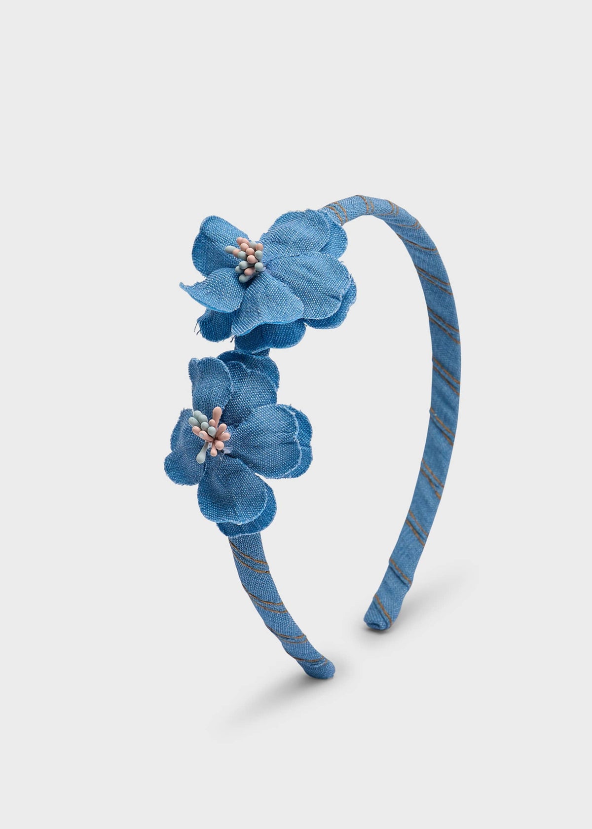 Stirnband mit Jeansblume