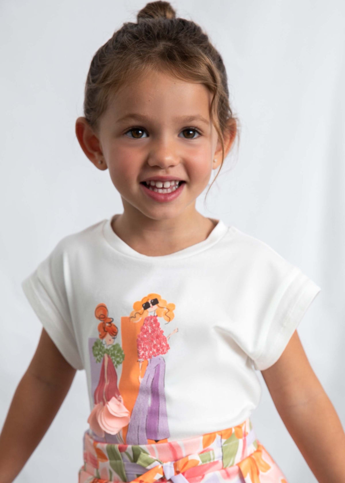 T-Shirt mit Puppen-Print für Mädchen