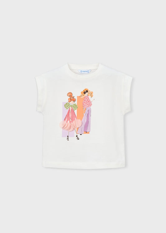 Doll print t-shirt girl