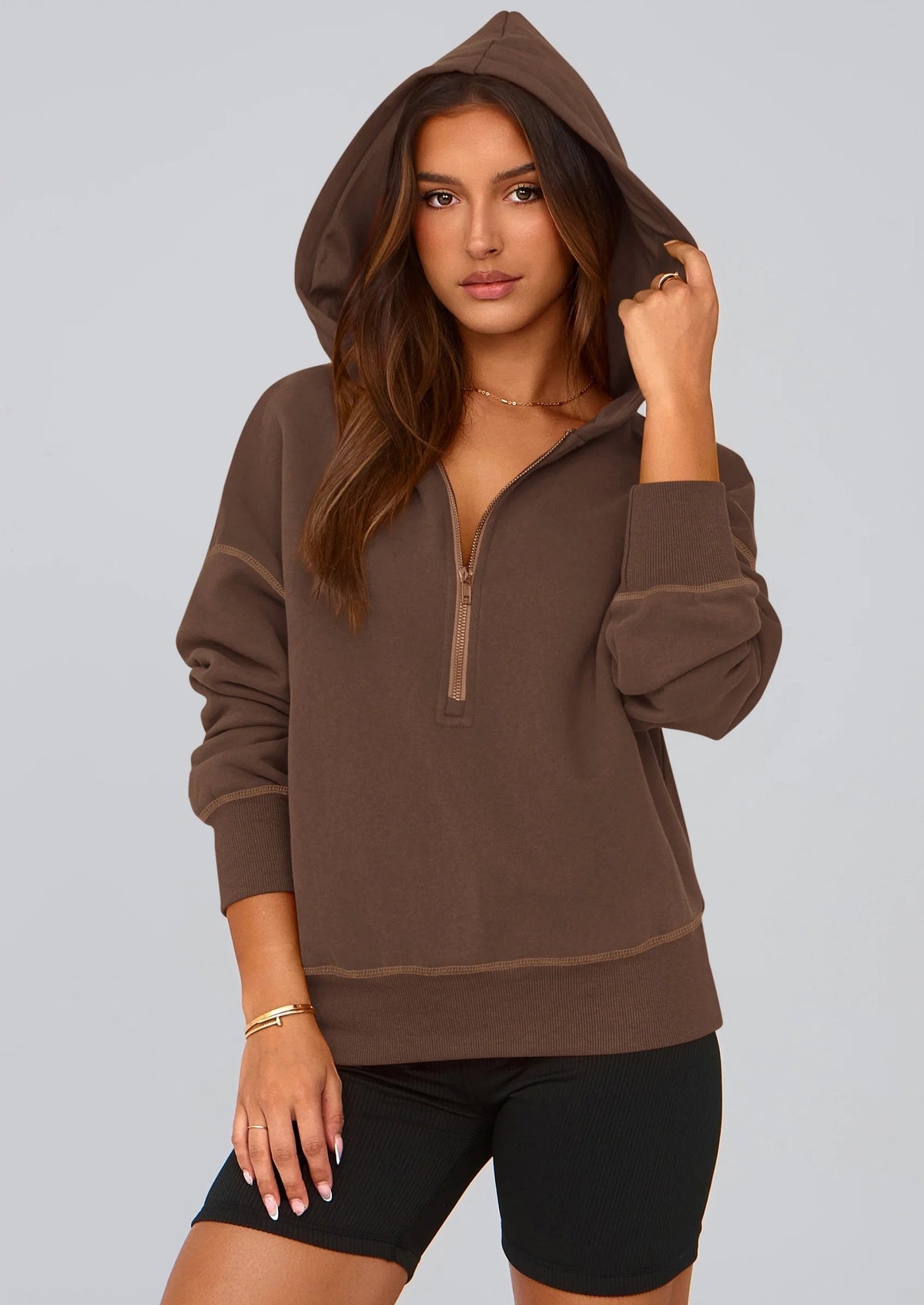 ⏰LETZTER TAG – 59% SPAREN💥Damen Herbst/Winter Half-Zip Hoodie Pullover