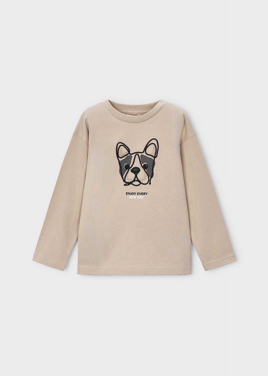Embroidered dog T-shirt for boys