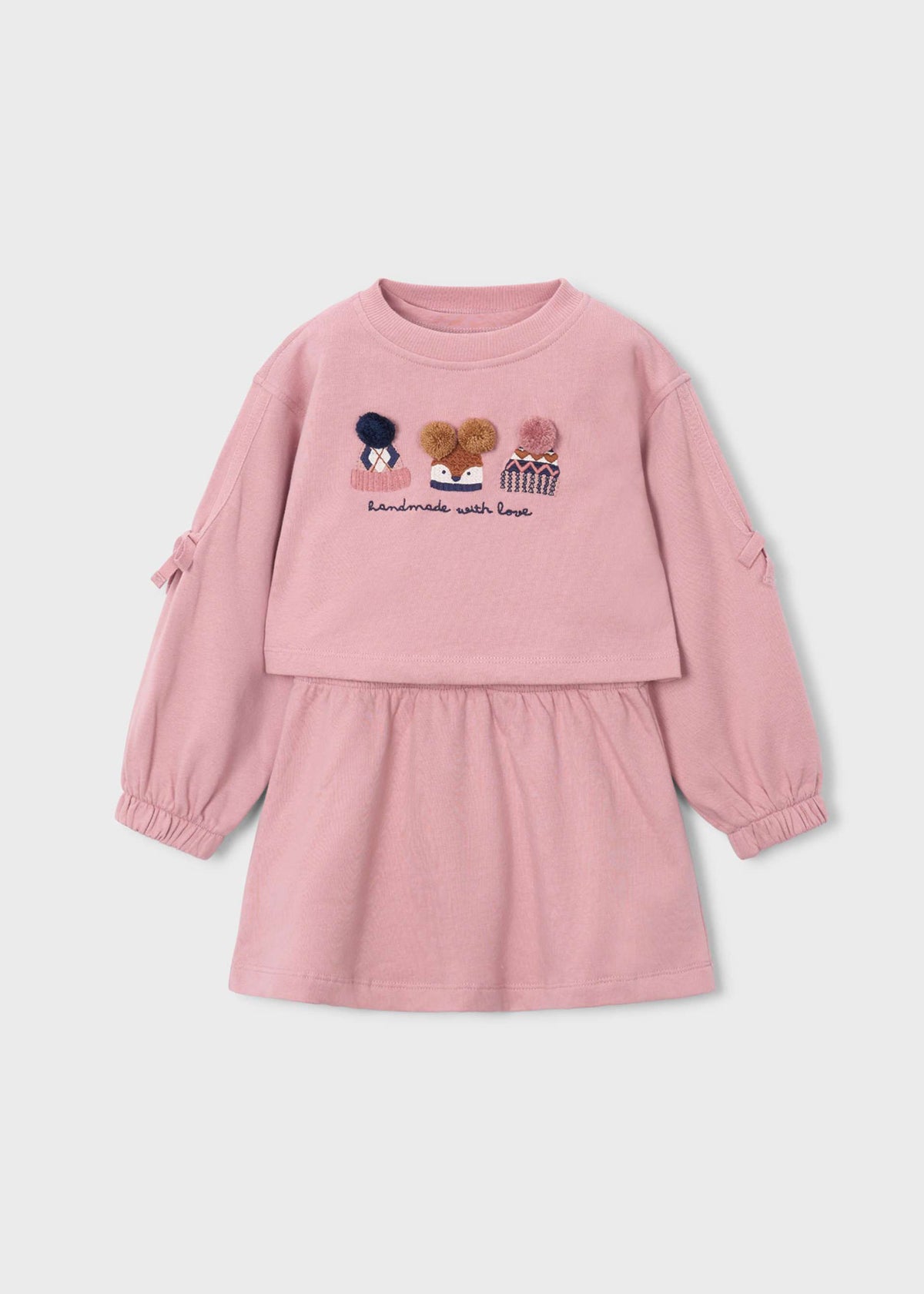 Besticktes Fleecekleid für Mädchen