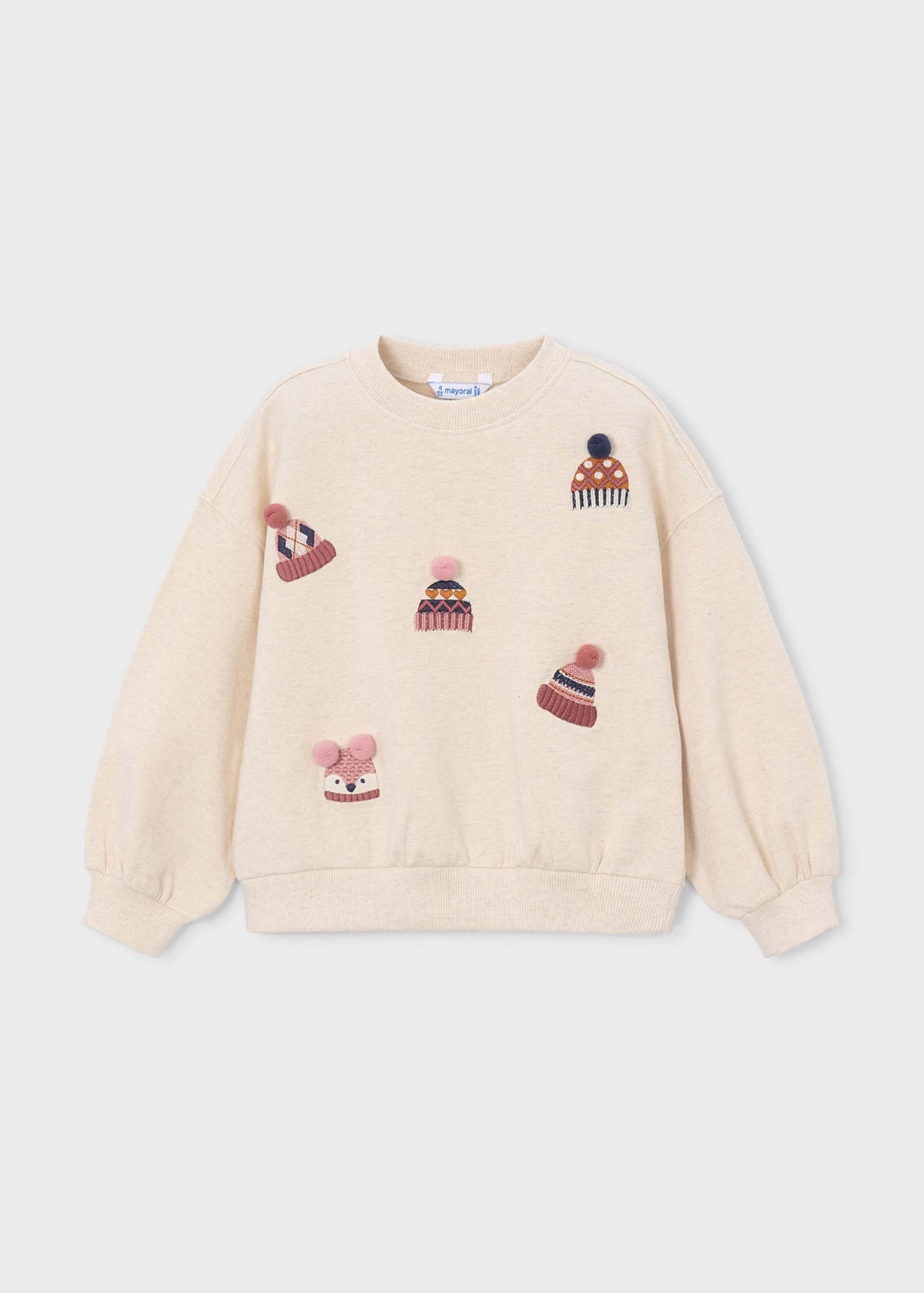 Embroidered girls' sweatshirt