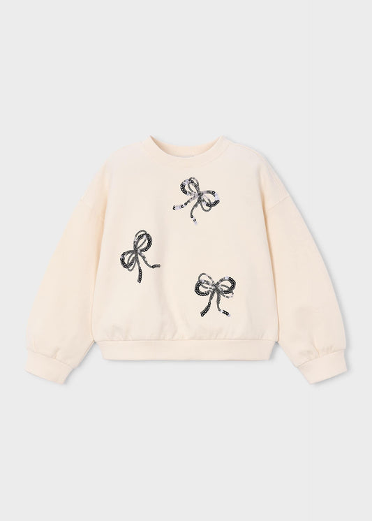Embroidered girls' sweatshirt