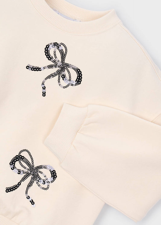 Embroidered girls' sweatshirt