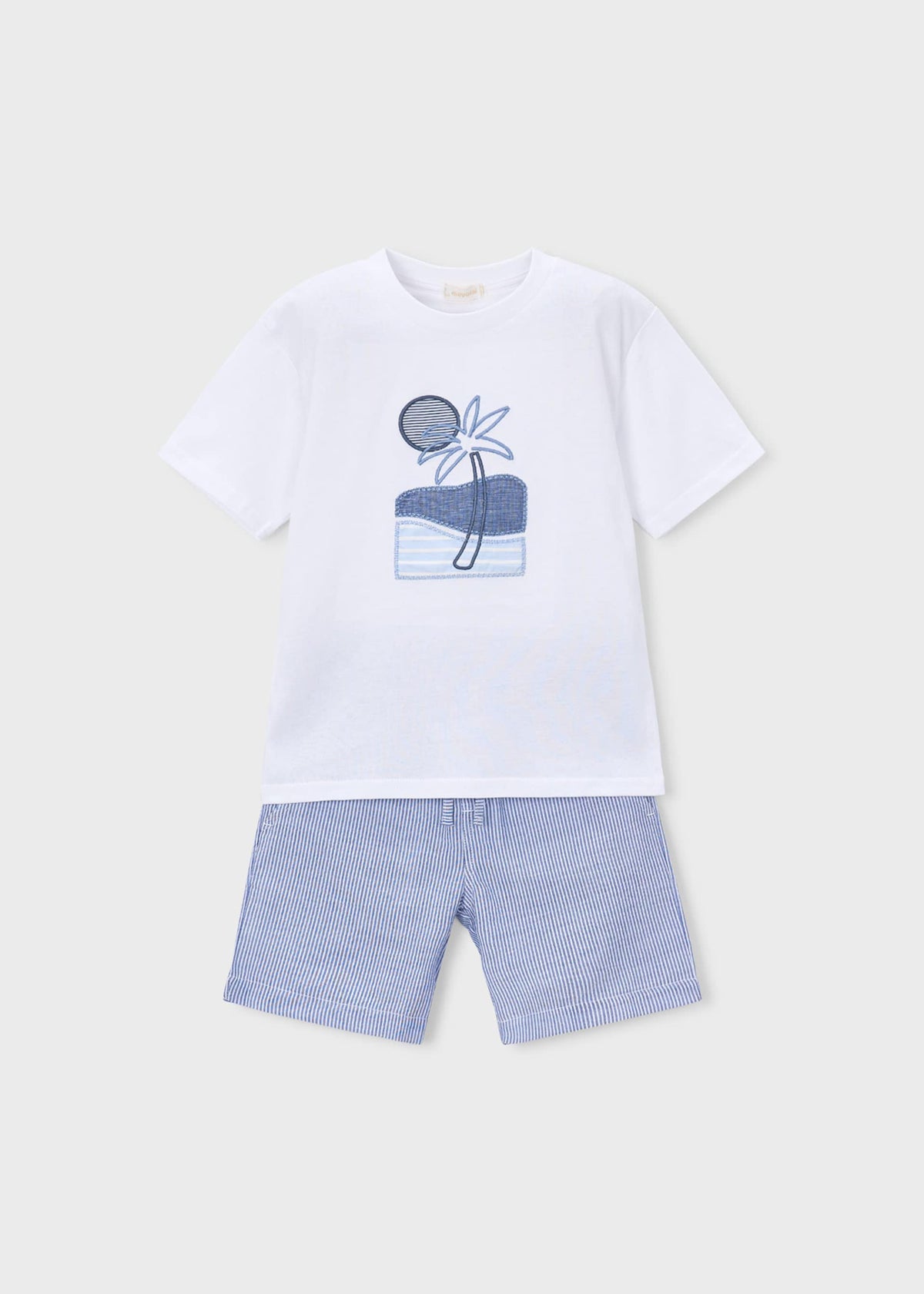 Besticktes Set mit Bermudashorts für Jungen