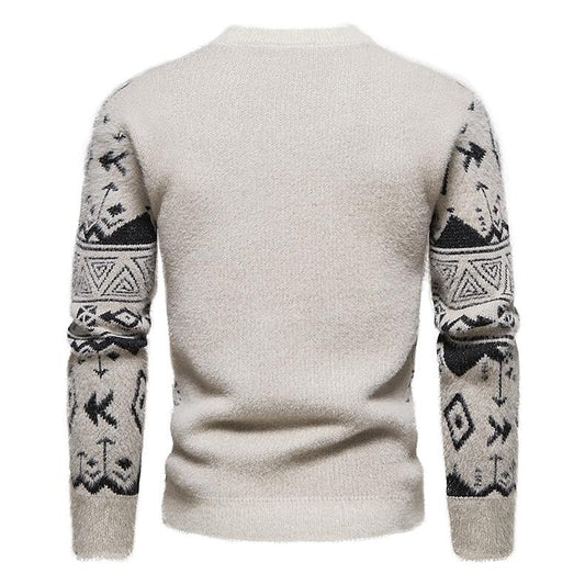 Herren Jacquard-Pullover, schmale Passform, Weihnachten