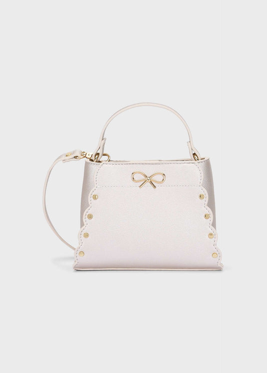 Faux leather bow bag for girls