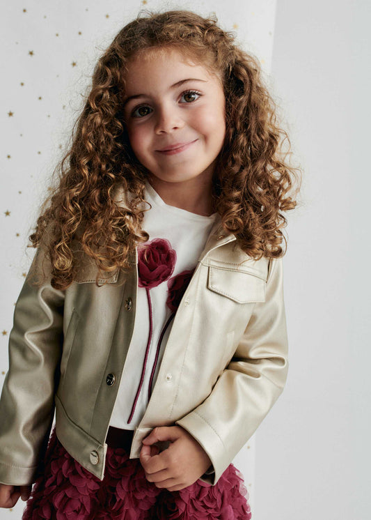 Faux leather jacket for girls