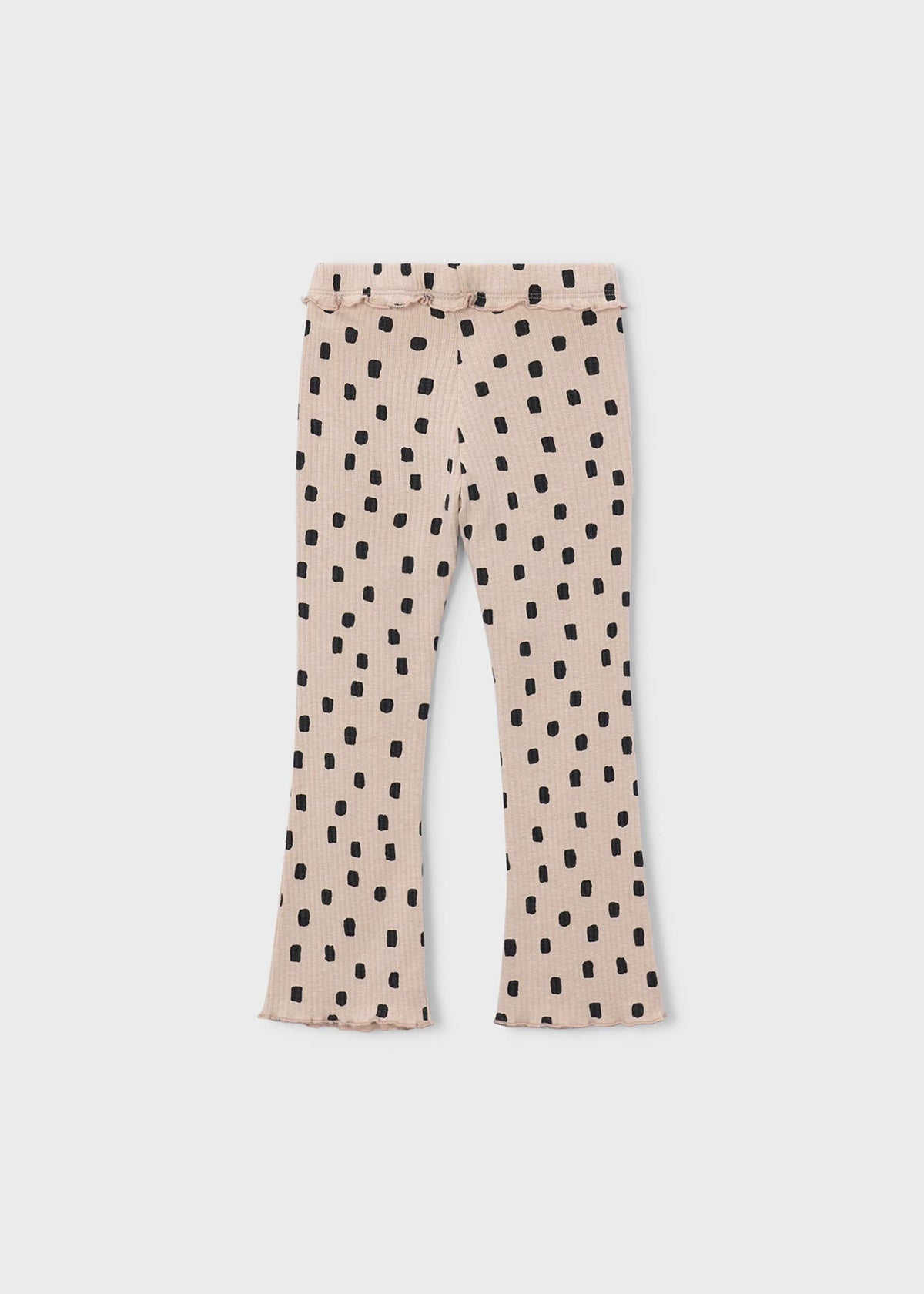 Flared ribbed leggings for girls