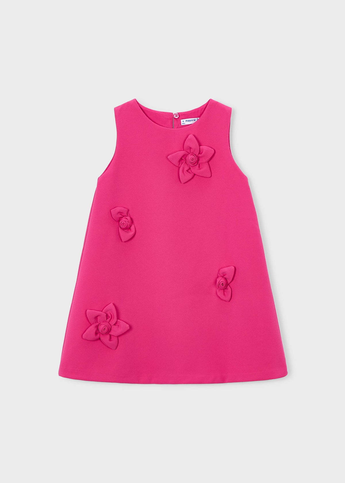 Flower applique formal dress girl