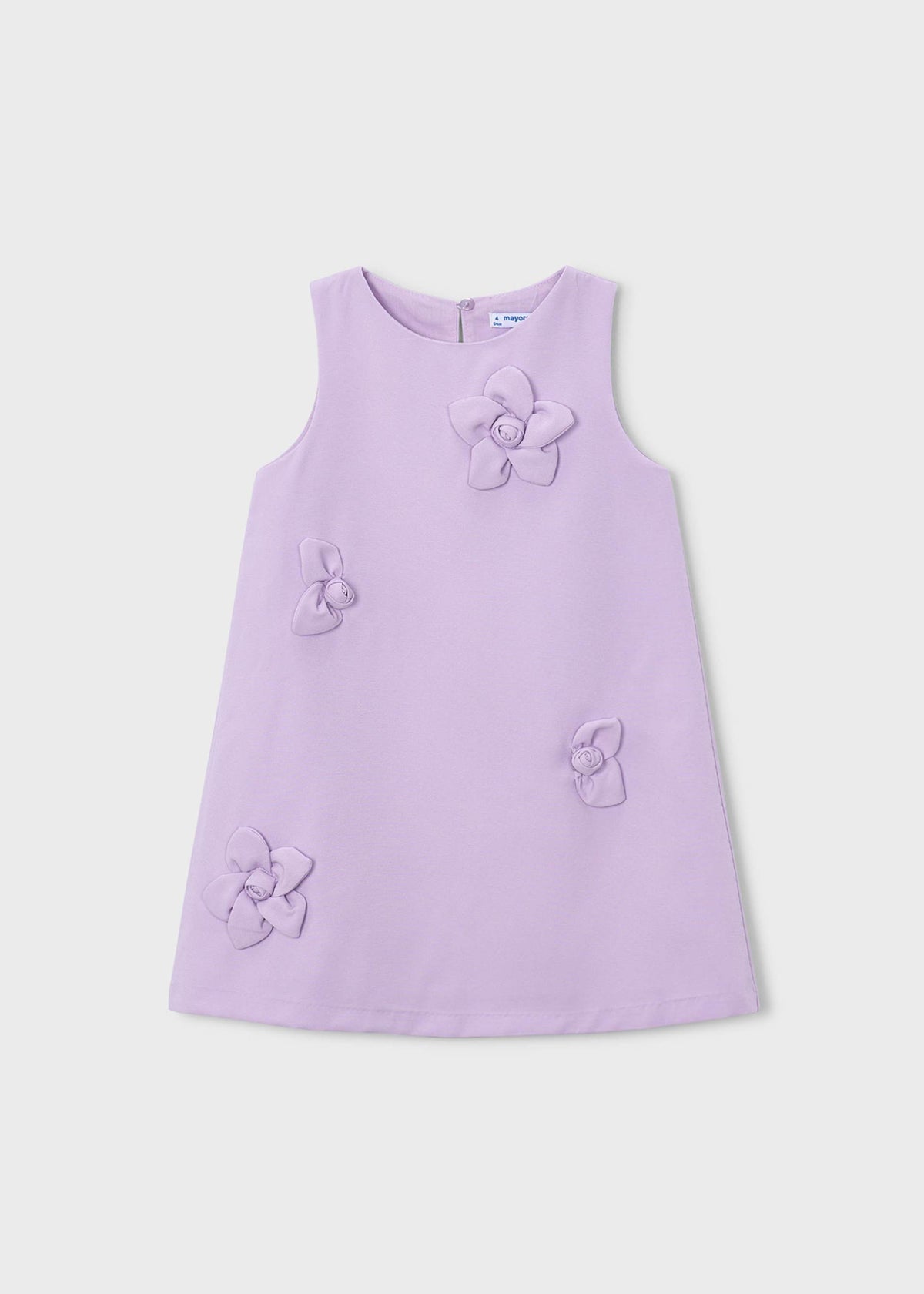 Flower applique formal dress girl
