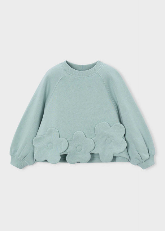 Girl aplique flower jumper