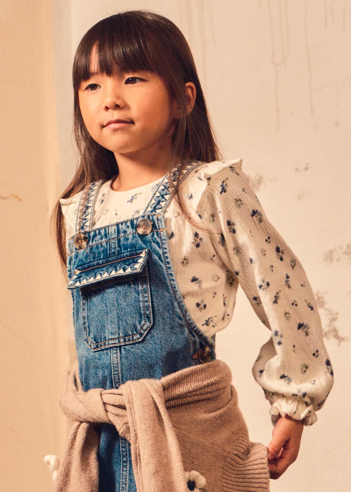 Girl bambula print blouse