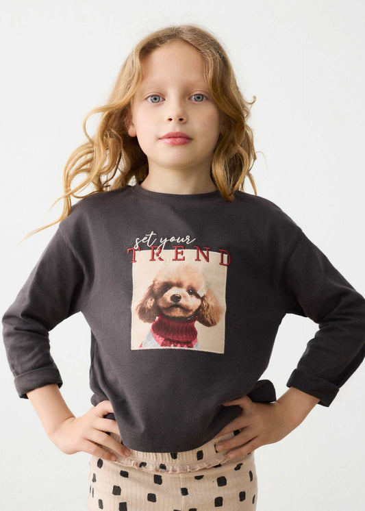 Girl embriodered t-shirt