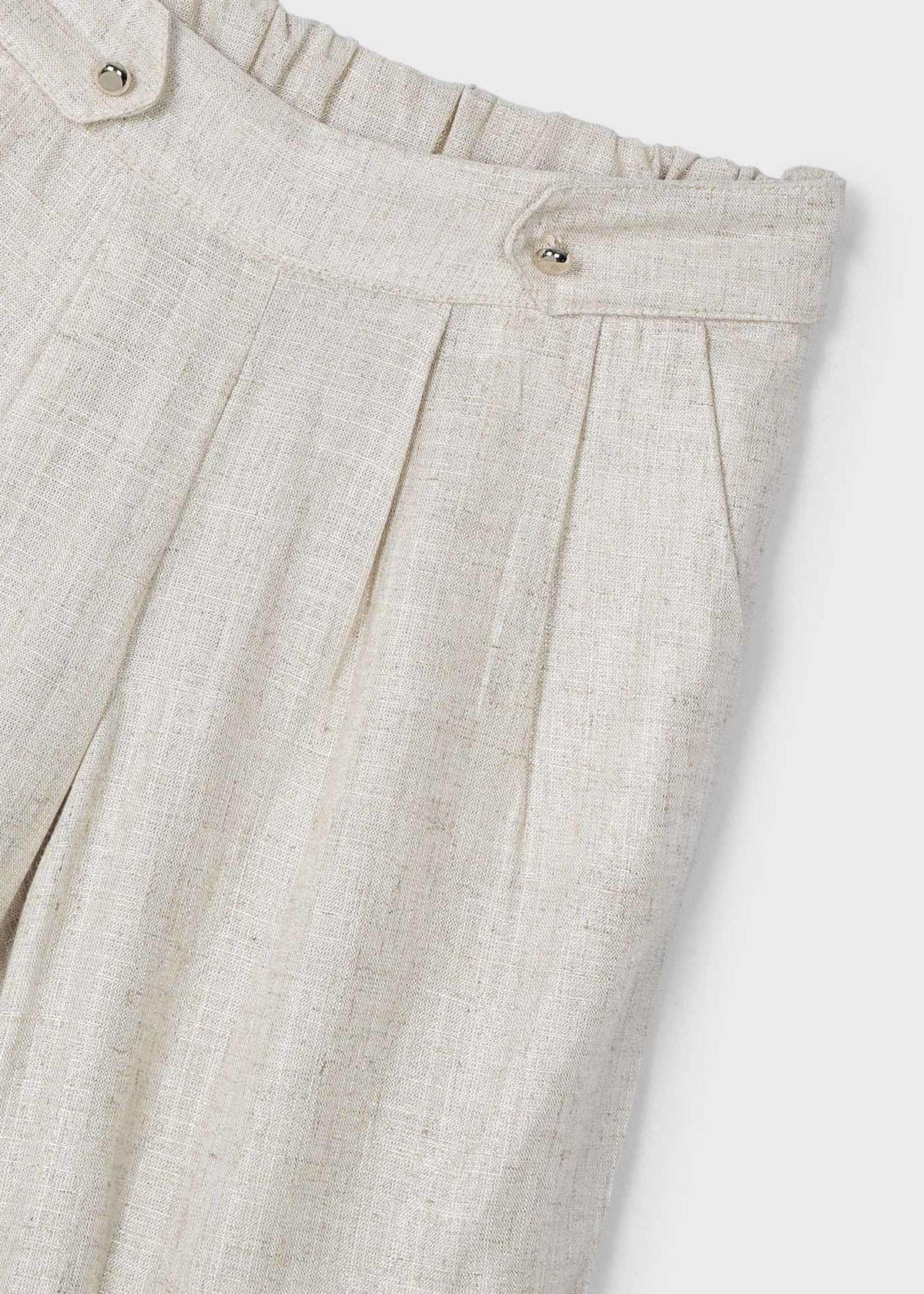Girl flowy linen culottes