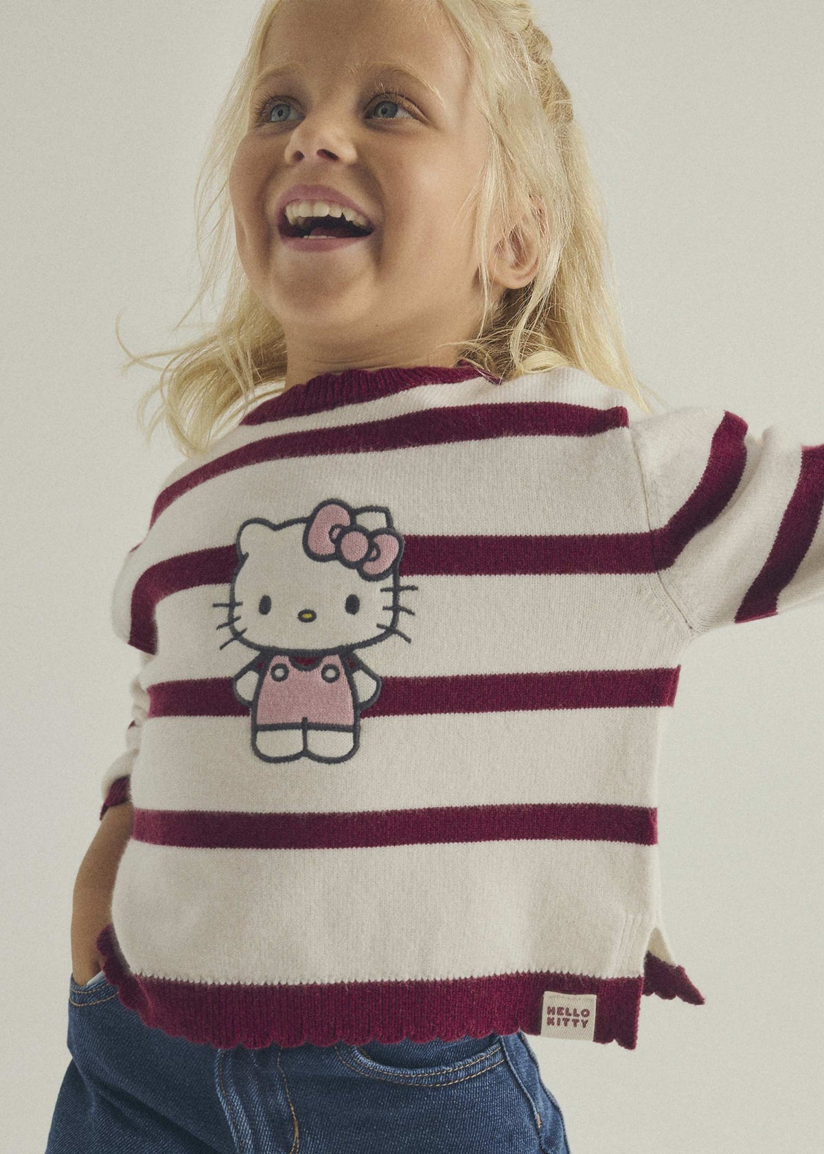 Girl Hello Kitty striped jumper