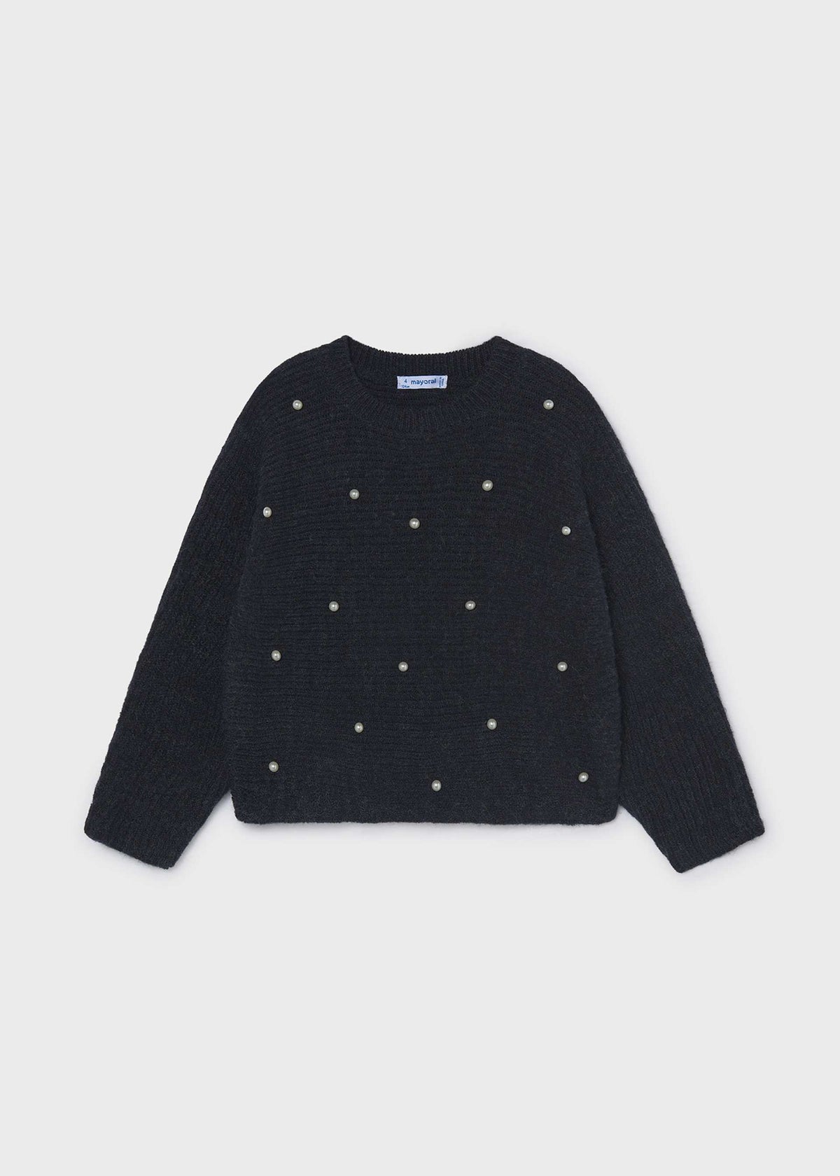 Girl knit pearls jumper