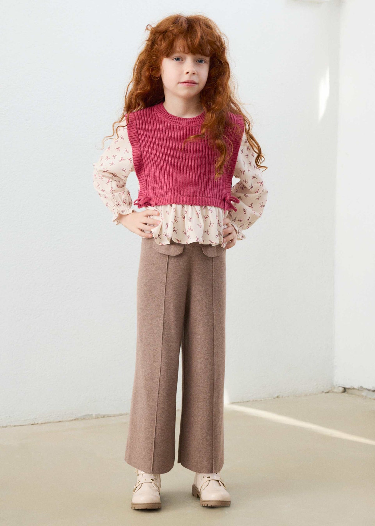 Girl knit trousers