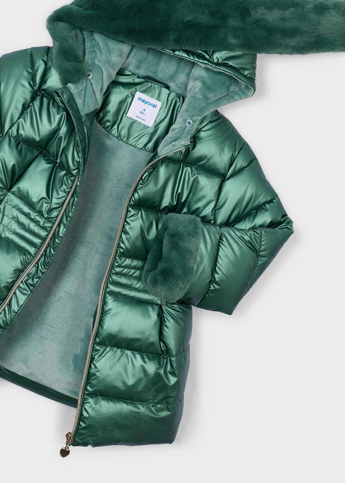 Girl metallic coat