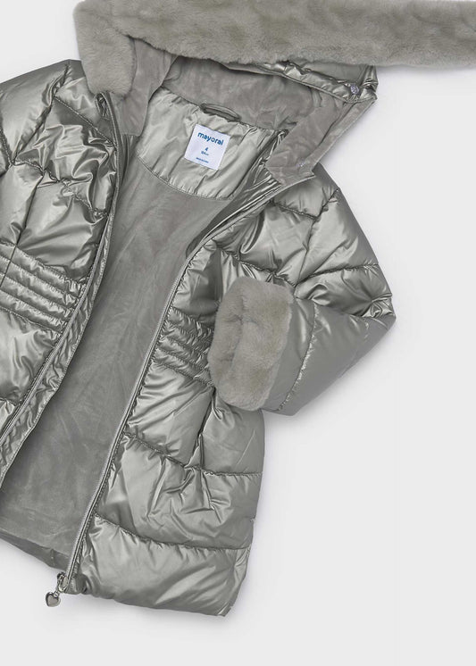 Girl metallic coat
