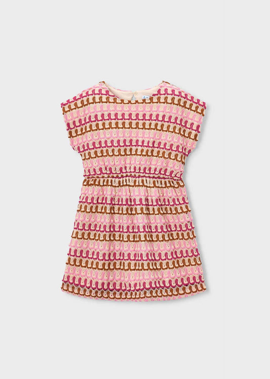 Girl multicolour crochet dress