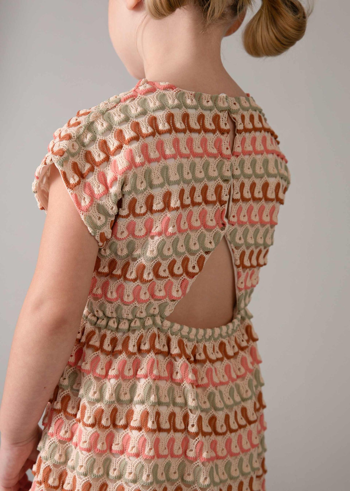 Girl multicolour crochet dress