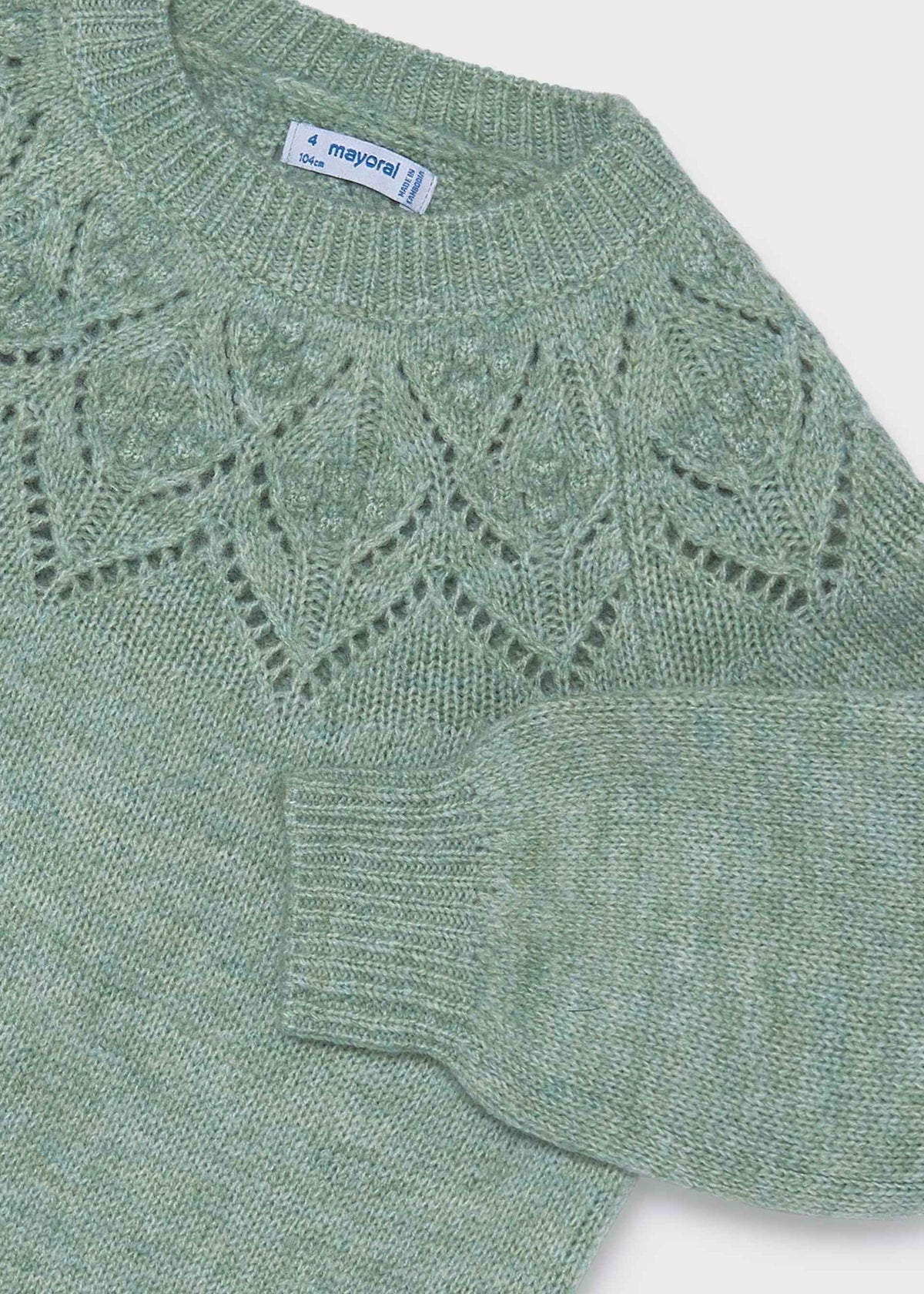 Girl openwork sweater