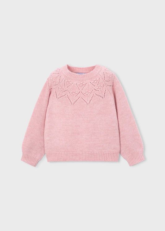 Girl openwork sweater