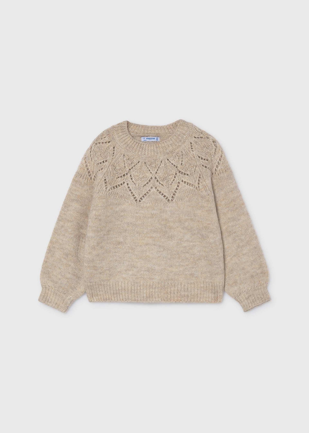 Girl openwork sweater