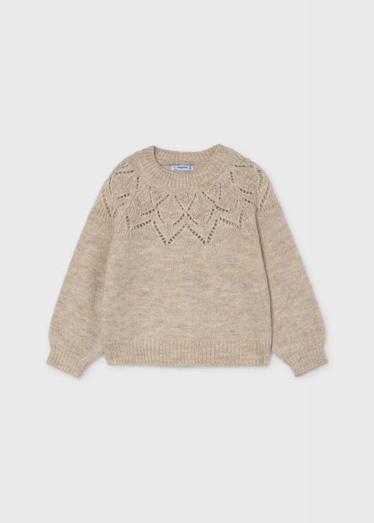 Girl openwork sweater