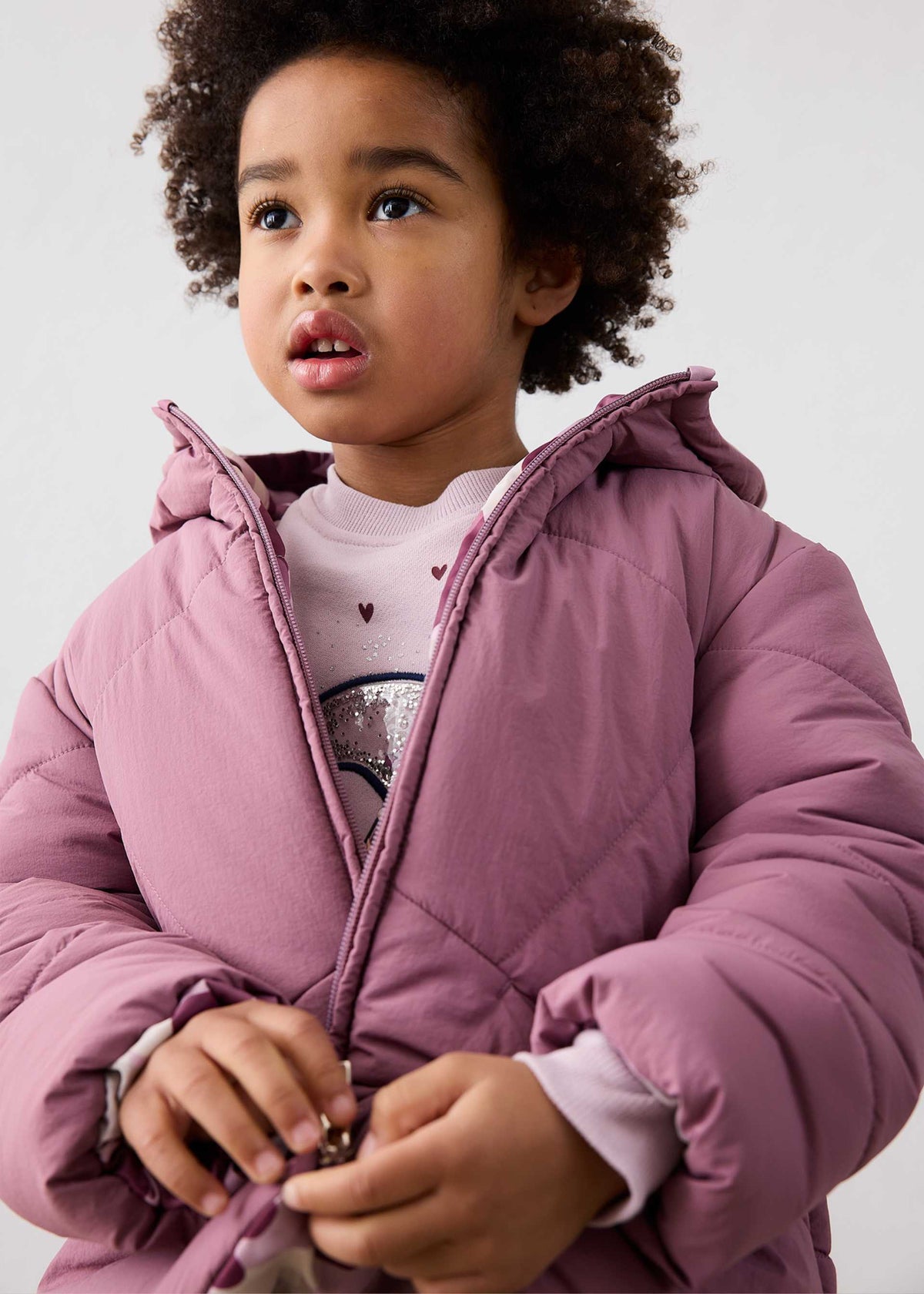 Girl reversible coat